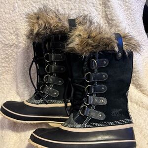 Sorel Women's Black and Tan Winter Boots